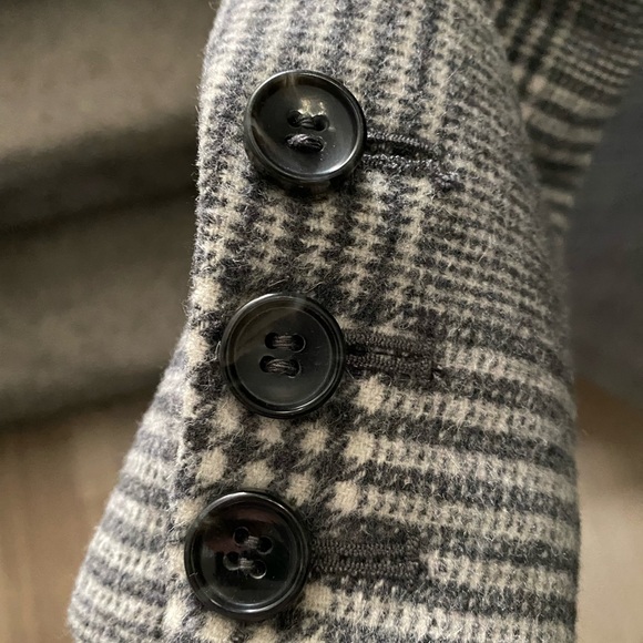 EUC Reformation Middlebury long wool winter fall coat grey plaid XS - Picture 3 of 8